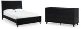 Diamond Furniture - Ashley Furniture - Danziar Queen Panel Bed and Dresser - Queen Panel Bed and Dresser - B1013B34