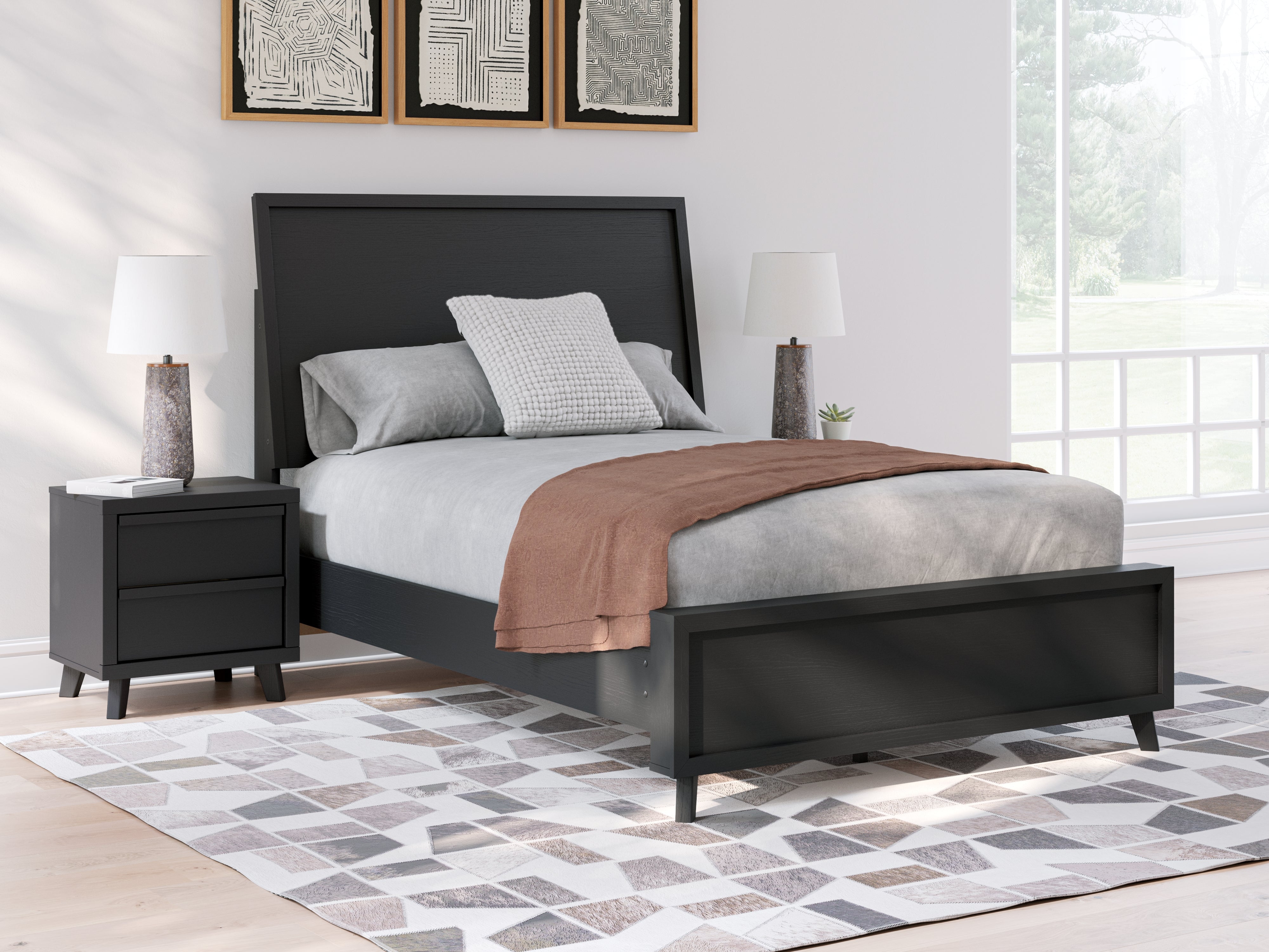 Diamond Furniture - Ashley Furniture - Danziar Full Panel Bed - Full Panel Bed - B1013B20