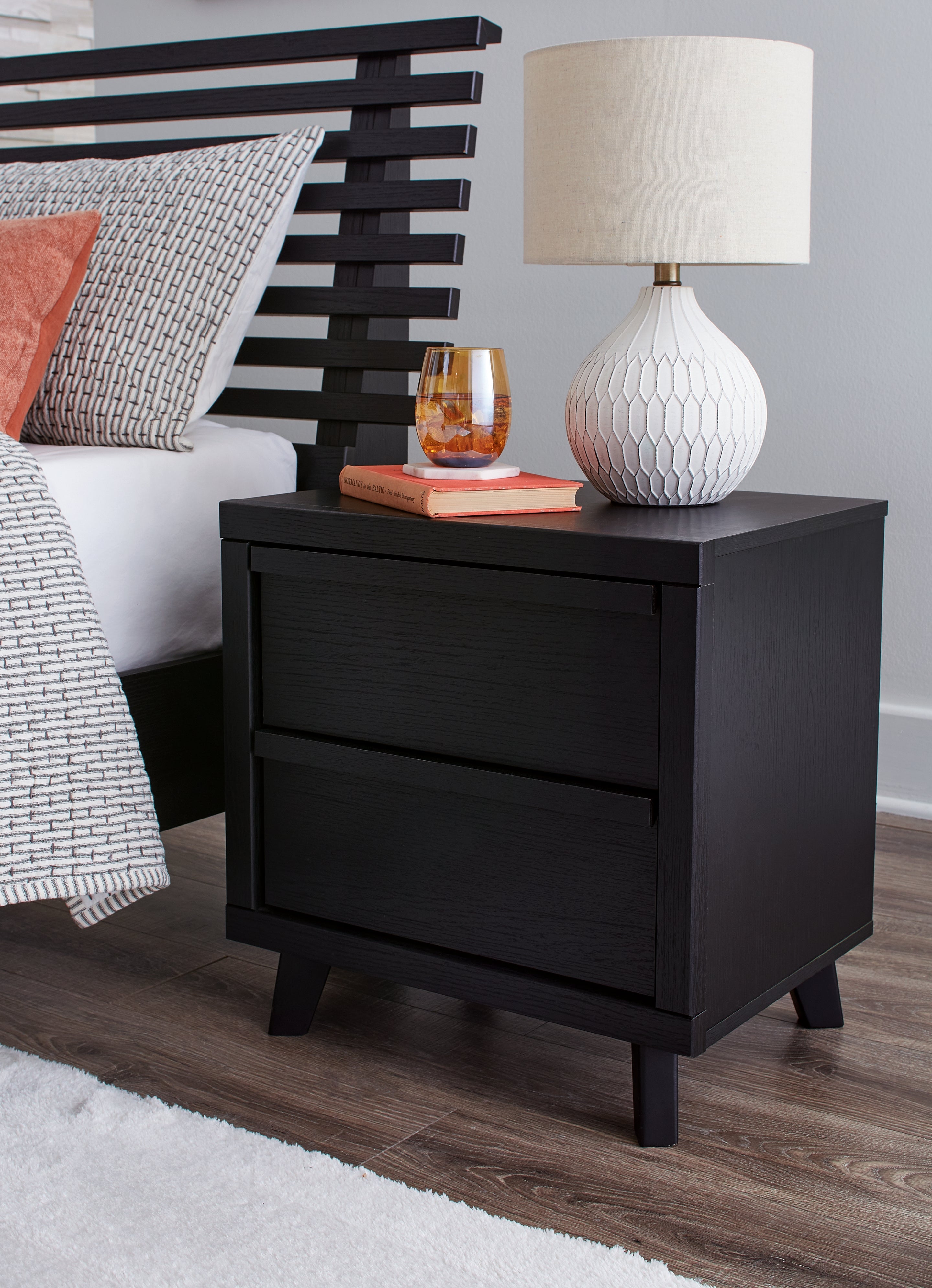 Diamond Furniture - Ashley Furniture - Danziar Nightstand - Two Drawer Night Stand - B1013-92