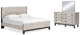 Diamond Furniture - Ashley Furniture - Vessalli King Panel Bed, Dresser and Mirror - King Panel Bed, Dresser and Mirror - B1036B12