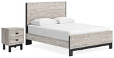 Diamond Furniture - Ashley Furniture - Vessalli Queen Panel Bed and Nightstand - Queen Panel Bed and Nightstand - B1036B13