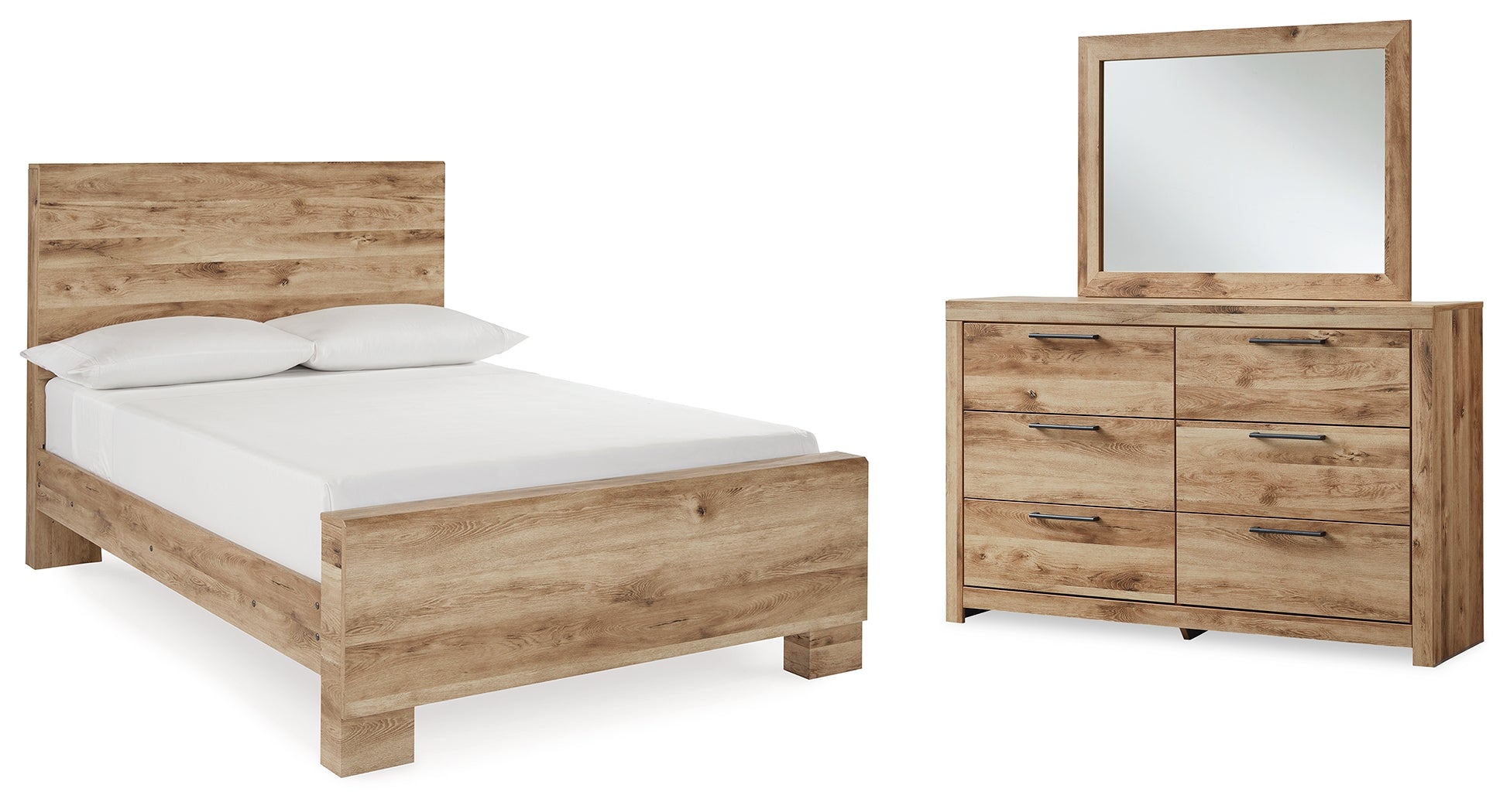 Diamond Furniture - Ashley Furniture - Hyanna Full Panel Bed, Dresser and Mirror - Full Panel Bed, Dresser and Mirror - B1050B23