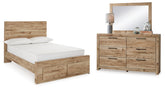 Diamond Furniture - Ashley Furniture - Hyanna Full Panel Storage Bed, Dresser and Mirror - Full Panel Storage Bed, Dresser and Mirror - B1050B39