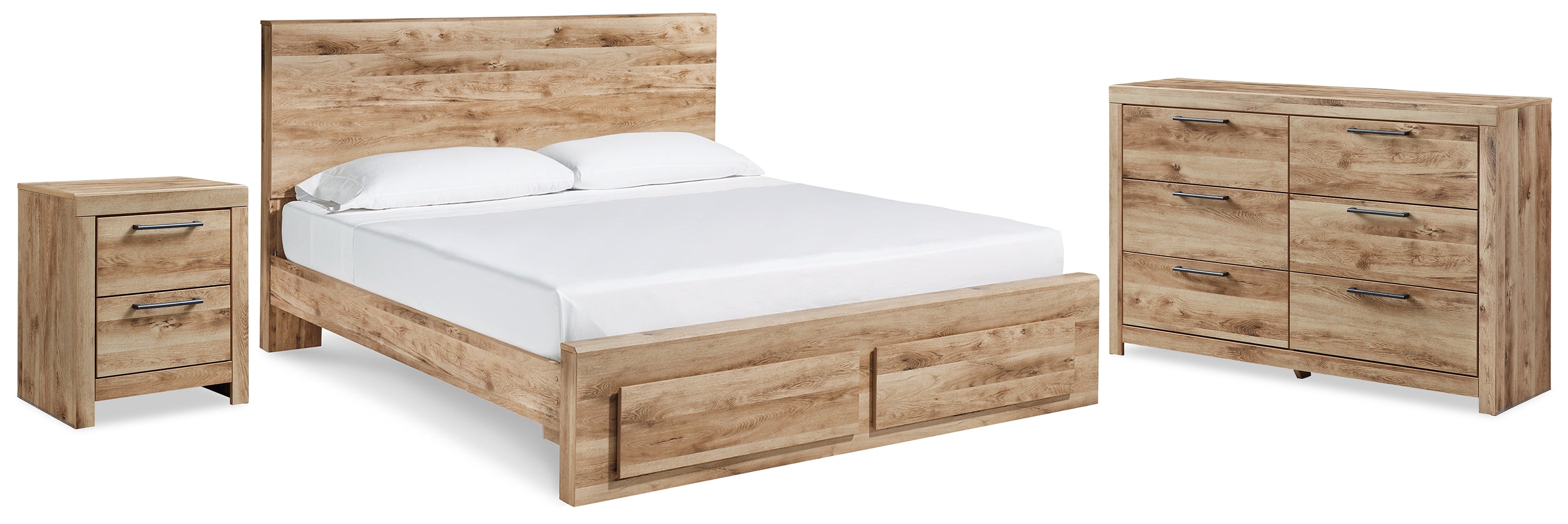 Diamond Furniture - Ashley Furniture - Hyanna Queen Panel Storage Bed, Dresser and Nightstand - Queen Panel Storage Bed, Dresser and Nightstand - B1050B60