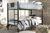 Diamond Furniture - Ashley Furniture - Dinsmore Twin over Twin Bunk Bed with 2 Mattresses - Twin over Twin Bunk Bed with 2 Mattresses - B106B8