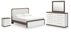 Kendanport King Platform Bed, Dresser, Mirror and Nightstand