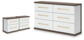 Diamond Furniture - Ashley Furniture - Kendanport Dresser and 2 Nightstands - Dresser and 2 Nightstands - PCB1108B15
