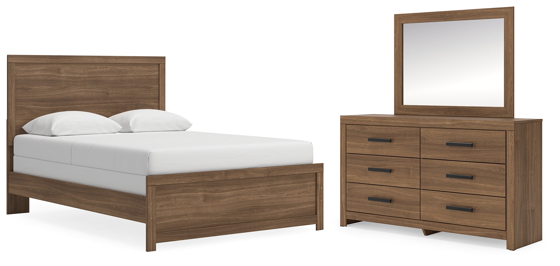Diamond Furniture - Ashley Furniture - Broachmyn Queen Panel Bed, Dresser and Mirror - Queen Panel Bed, Dresser and Mirror - PCB1116B3