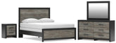 Diamond Furniture - Ashley Furniture - Broachmyn Queen Panel Bed, Dresser, Mirror and Nightstand - Queen Panel Bed, Dresser, Mirror and Nightstand - PCB1118B27