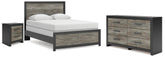 Diamond Furniture - Ashley Furniture - Broachmyn Queen Panel Bed, Dresser and Nightstand - Queen Panel Bed, Dresser and Nightstand - PCB1118B22