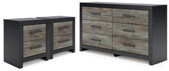 Diamond Furniture - Ashley Furniture - Broachmyn Dresser and 2 Nightstands - Dresser and 2 Nightstands - PCB1118B28