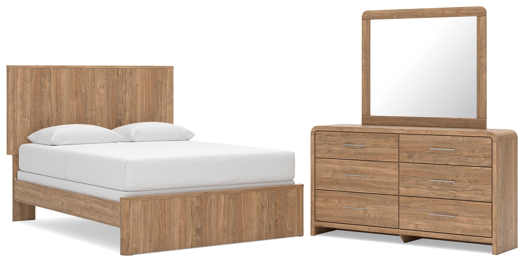 Diamond Furniture - Ashley Furniture - Gramburg Queen Panel Bed, Dresser and Mirror - Queen Panel Bed, Dresser and Mirror - PCB1121B7