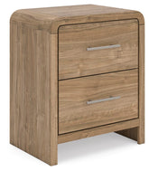 Diamond Furniture - Ashley Furniture - Gramburg Nightstand - Two Drawer Night Stand / Warm Natural Brown - PCB1121-92