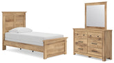 Diamond Furniture - Ashley Furniture - Makidern Twin Panel Bed, Dresser and Mirror - Twin Panel Bed, Dresser and Mirror - PCB1170B20