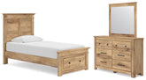 Diamond Furniture - Ashley Furniture - Makidern Twin Panel Storage Bed, Dresser and Mirror - Twin Panel Storage Bed, Dresser and Mirror - PCB1170B24
