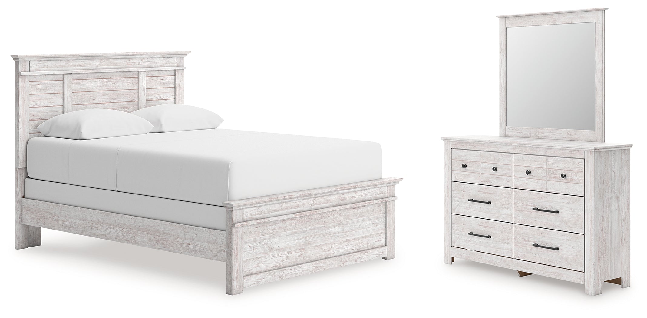 Diamond Furniture - Ashley Furniture - Makidern Queen Panel Bed, Dresser and Mirror - Queen Panel Bed, Dresser and Mirror - PCB1171B3