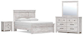 Diamond Furniture - Ashley Furniture - Makidern Queen Panel Bed, Dresser, Mirror and Nightstand - Queen Panel Bed, Dresser, Mirror and Nightstand - PCB1171B40