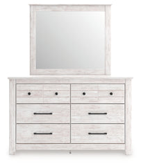 Makidern Queen Panel Storage Bed, Dresser and Mirror