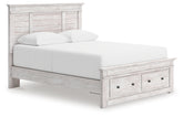 Diamond Furniture - Ashley Furniture - Makidern Queen Panel Storage Bed - Queen Panel Storage Bed - PCB1171B4
