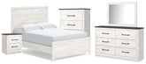 Diamond Furniture - Ashley Furniture - Gerridan Full Panel Bed, Dresser, Mirror, Chest and Nightstand - Full Panel Bed, Dresser, Mirror, Chest and Nightstand - B1190B33
