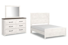 Diamond Furniture - Ashley Furniture - Gerridan Full Panel Bed with Dresser and Mirror - Full Panel Bed with Dresser and Mirror - B1190B6