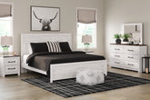 Diamond Furniture - Ashley Furniture - Gerridan King Panel Bed with Mirrored Dresser and Nightstand - King Panel Bed with Mirrored Dresser and Nightstand - B1190B10