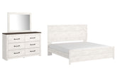 Diamond Furniture - Ashley Furniture - Gerridan King Panel Bed, Dresser and Mirror - King Panel Bed, Dresser and Mirror - B1190B29