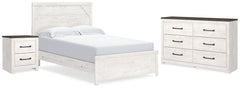Diamond Furniture - Ashley Furniture - Gerridan Queen Panel Bed, Dresser and Nightstand - Queen Panel Bed, Dresser and Nightstand - B1190B21