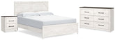Diamond Furniture - Ashley Furniture - Gerridan King Panel Bed, Dresser and Nightstand - King Panel Bed, Dresser and Nightstand - B1190B23