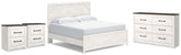 Diamond Furniture - Ashley Furniture - Gerridan King Panel Bed, Dresser and 2 Nightstands - King Panel Bed, Dresser and 2 Nightstands - B1190B32