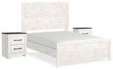 Diamond Furniture - Ashley Furniture - Gerridan Full Panel Bed and 2 Nightstands - Full Panel Bed and 2 Nightstands - B1190B12