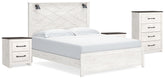 Diamond Furniture - Ashley Furniture - Gerridan King Panel Bed, Chest and 2 Nightstands - King Panel Bed, Chest and 2 Nightstands - B1190B25
