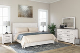 Diamond Furniture - Ashley Furniture - Gerridan King Panel Bed, Dresser, Mirror and 2 Nightstands - King Panel Bed, Dresser, Mirror and 2 Nightstands - B1190B19