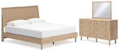 Diamond Furniture - Ashley Furniture - Cielden King Panel Bed, Dresser and Mirror - King Panel Bed, Dresser and Mirror - B1199B11
