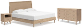 Diamond Furniture - Ashley Furniture - Cielden King Panel Bed, Dresser and Nightstand - King Panel Bed, Dresser and Nightstand - B1199B13