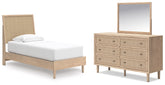 Diamond Furniture - Ashley Furniture - Cielden Twin Panel Bed, Dresser and Mirror - Twin Panel Bed, Dresser and Mirror - B1199B19
