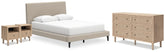 Diamond Furniture - Ashley Furniture - Cielden Queen Upholstered Bed, Dresser and 2 Nightstands - Queen Upholstered Bed, Dresser and 2 Nightstands - B1199B20