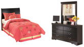 Diamond Furniture - Ashley Furniture - Huey Vineyard Twin Sleigh Headboard, Dresser and Mirror - Twin Sleigh Headboard, Dresser and Mirror - B128B44