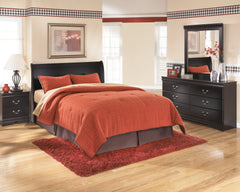 Diamond Furniture - Ashley Furniture - Huey Vineyard Queen Sleigh Headboard, Dresser, Mirror and Nightstand - Queen Sleigh Headboard, Dresser, Mirror and Nightstand - B128B38