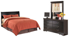 Diamond Furniture - Ashley Furniture - Huey Vineyard Queen Sleigh Headboard, Dresser and Mirror - Queen Sleigh Headboard, Dresser and Mirror - B128B45