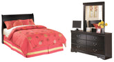 Diamond Furniture - Ashley Furniture - Huey Vineyard Full Sleigh Headboard, Dresser and Mirror - Full Sleigh Headboard, Dresser and Mirror - B128B46