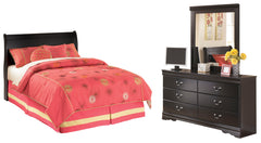 Diamond Furniture - Ashley Furniture - Huey Vineyard Full Sleigh Headboard, Dresser and Mirror - Full Sleigh Headboard, Dresser and Mirror - B128B46
