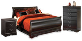 Diamond Furniture - Ashley Furniture - Huey Vineyard Full Sleigh Bed, Chest and Nightstand - Full Sleigh Bed, Chest and Nightstand - B128B49