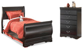 Diamond Furniture - Ashley Furniture - Huey Vineyard Twin Sleigh Bed and Chest - Twin Sleigh Bed and Chest - B128B39