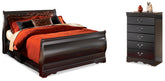 Diamond Furniture - Ashley Furniture - Huey Vineyard Queen Sleight Bed and Chest - Queen Sleight Bed and Chest - B128B48