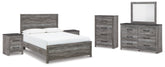 Diamond Furniture - Ashley Furniture - Bronyan Queen Panel Bed, Dresser, Mirror, Chest and 2 Nightstands - Queen Panel Bed, Dresser, Mirror, Chest and 2 Nightstands - B1290B10