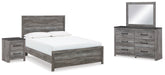 Diamond Furniture - Ashley Furniture - Bronyan Queen Panel Bed, Dresser, Mirror and Nightstand - Queen Panel Bed, Dresser, Mirror and Nightstand - B1290B5