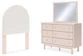 Diamond Furniture - Ashley Furniture - Wistenpine Twin Upholstered Panel Headboard, Dresser and Mirror - Twin Upholstered Panel Headboard, Dresser and Mirror - B1323B10