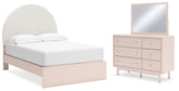 Diamond Furniture - Ashley Furniture - Wistenpine Full Upholstered Panel Bed, Dresser and Mirror - Full Upholstered Panel Bed, Dresser and Mirror - B1323B3