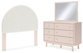 Diamond Furniture - Ashley Furniture - Wistenpine Full Upholstered Panel Headboard, Dresser and Mirror - Full Upholstered Panel Headboard, Dresser and Mirror - B1323B11